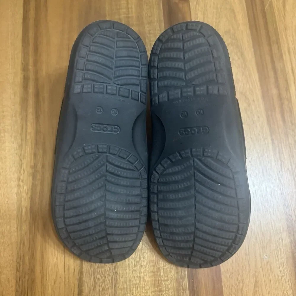 Crocs Adult Unisex Classic Two-Strap Slide Sandals - Black Men’s 10
